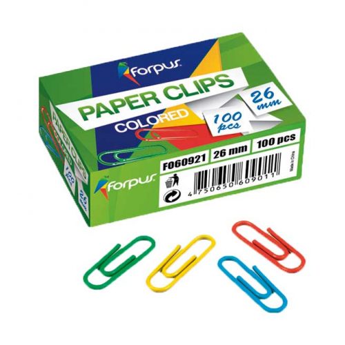 Caja 100 Clips FORPUS de colores