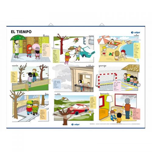 El Tiempo / Las Actividades diarias 100 x 70 cm