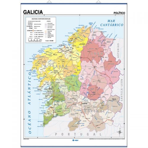 Galicia, Físico / Político 97 x 115 cm