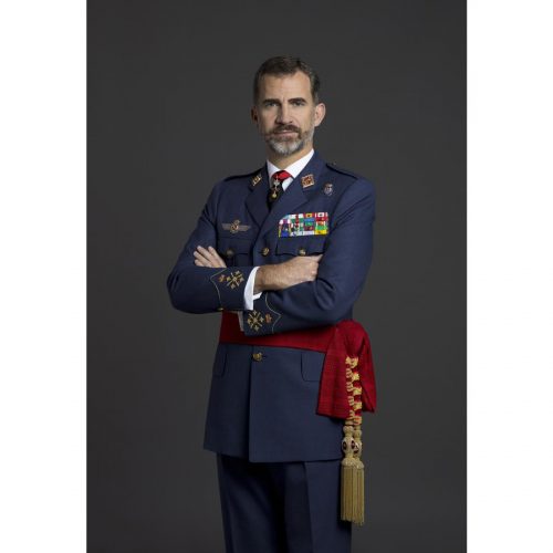 Fotografía oficial de S.M. el Rey Don Felipe VI con uniforme de diario de Capitán General del Ejército del Aire