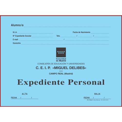 Carpeta de Expediente de la COMUNIDAD DE MADRID